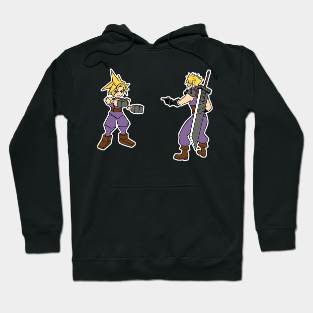 Cloud pointing at Cloud Hoodie by JMcG